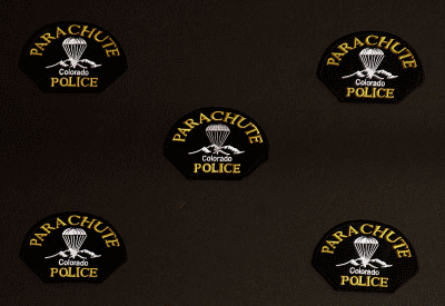 Parachute Police reflect at night